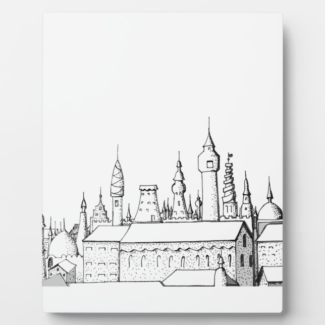 fabulous city . artwork . black and white plaque (Front)