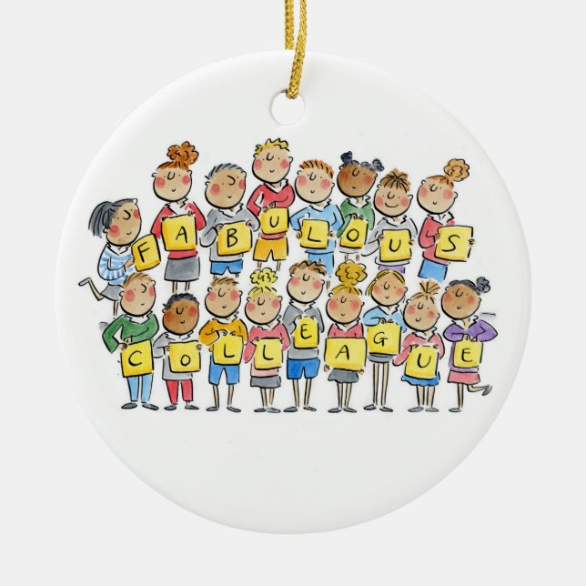 Fabulous Colleague Ceramic Tree Decoration (Front)