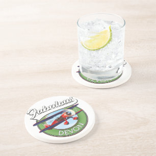 Fabulous Devon travel patch. Coaster