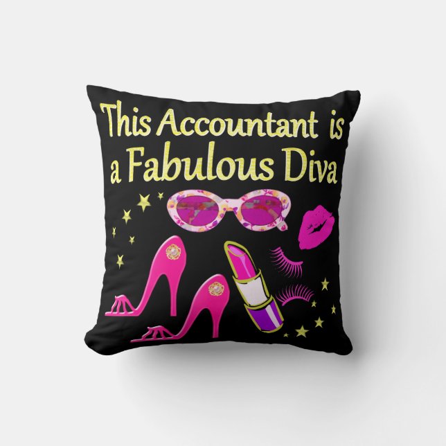 FABULOUS DIVA ACCOUNTANT DIVA CUSHION (Front)