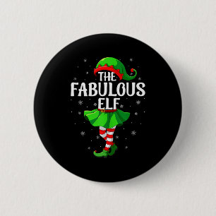Fabulous Elf Christmas Girls Women Elf Squad Xmas 6 Cm Round Badge