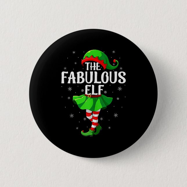 Fabulous Elf Christmas Girls Women Elf Squad Xmas  6 Cm Round Badge (Front)