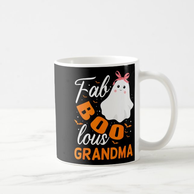 Fabulous Faboolous Grandma Ghost Halloween  Coffee Mug (Right)