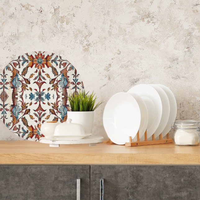 Fabulous Fall and Blue Round Cutting Board (Creator Uploaded)