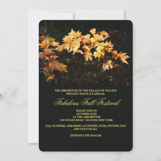 Fabulous Fall Invitation (Front)