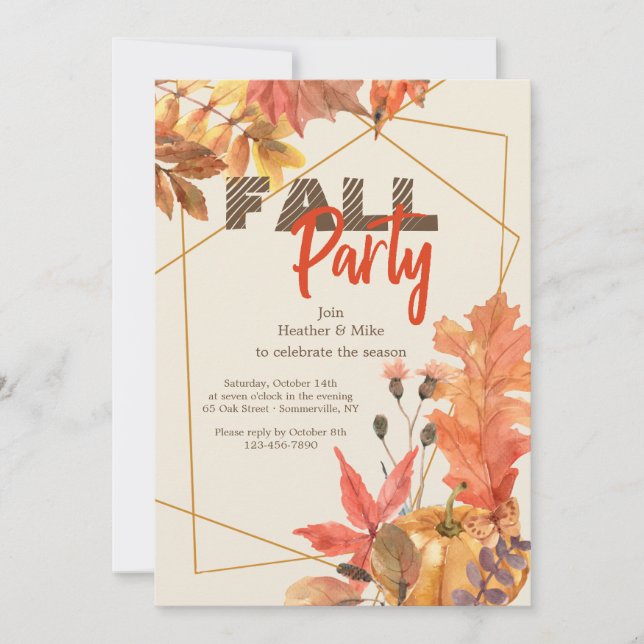 Fabulous Fall Invitation (Front)