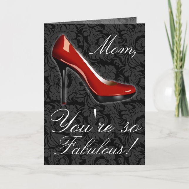 Fabulous Fashion Shoe Mother's Day Card (Front)