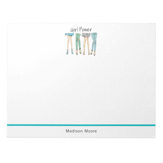 Fabulous Feet "Girl Power" Notepad (Front)