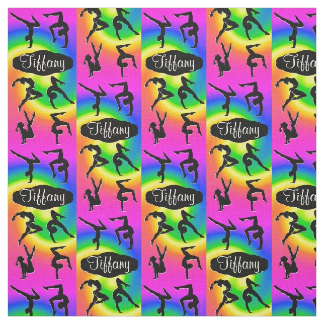 FABULOUS FESTIVE PERSONALIZED GYMNASTICS FABRIC (Swatch)