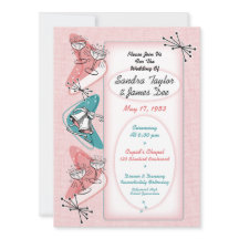 Fabulous Fifties 1950s Vintage Wedding Invitation