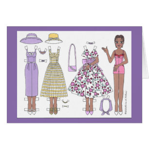Fabulous Fifties: Alicia Paper Doll Blank Card