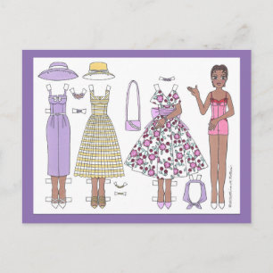Fabulous Fifties: Alicia Paper Doll Postcard