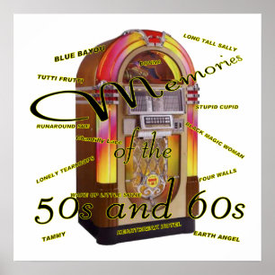Fabulous fifties juke box poster