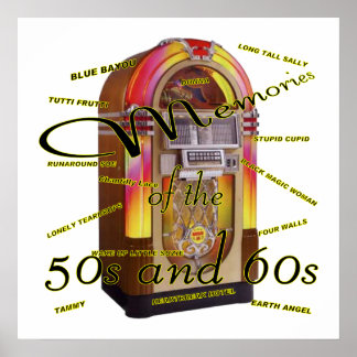 Fabulous fifties juke box poster