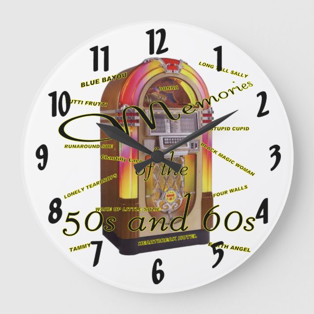 Fabulous fifties jukebox large clock (Front)