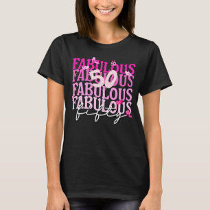 Fabulous Fifty Balloon Pink 50th Birthday T-Shirt