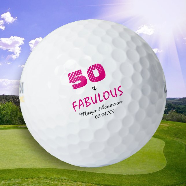 Fabulous Fifty Birthday Hers Personalised Golf Balls (Creator Uploaded)