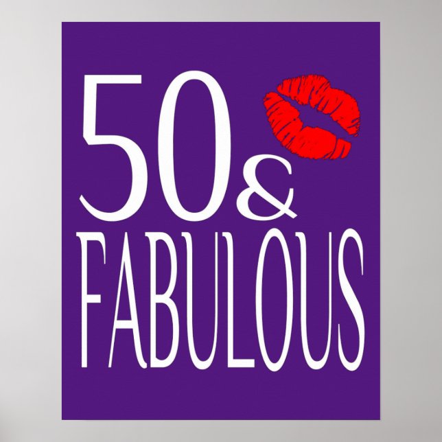 Fabulous Fifty in Purple Poster (Front)