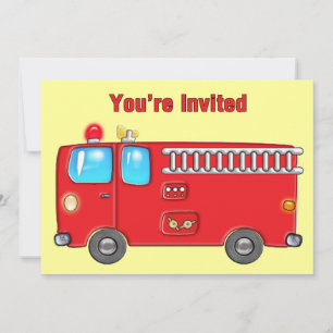 Fabulous Fire Truck Invitation