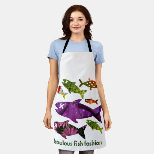 fabulous fish fashion apron
