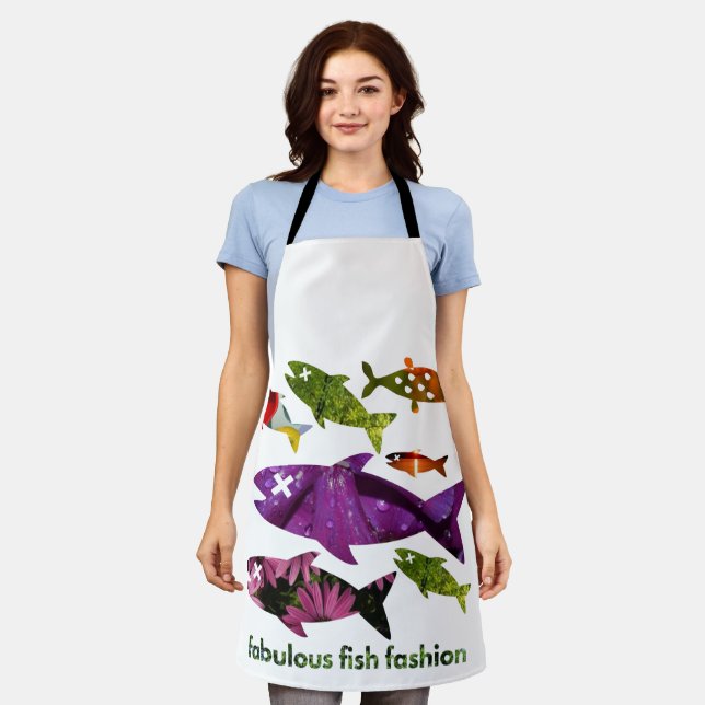 fabulous fish fashion apron (Worn)