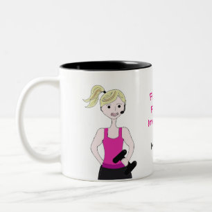 Fabulous Fitness Instructor Two-Tone Coffee Mug