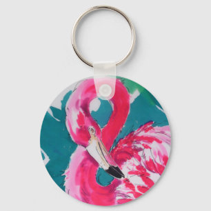 Fabulous Flamingo Bird Tropical Keychain