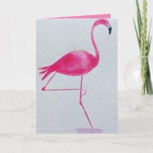 Fabulous flamingo birthday card