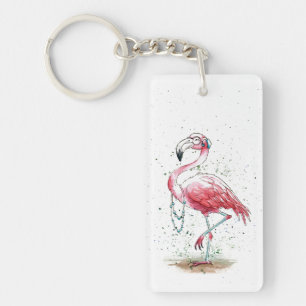Fabulous Flamingo Key Ring