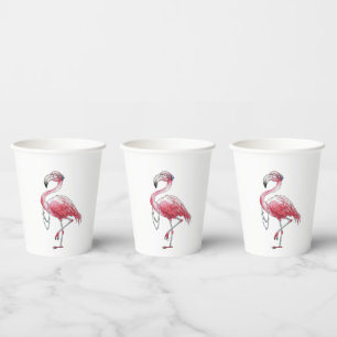 Fabulous Flamingo Paper Cups