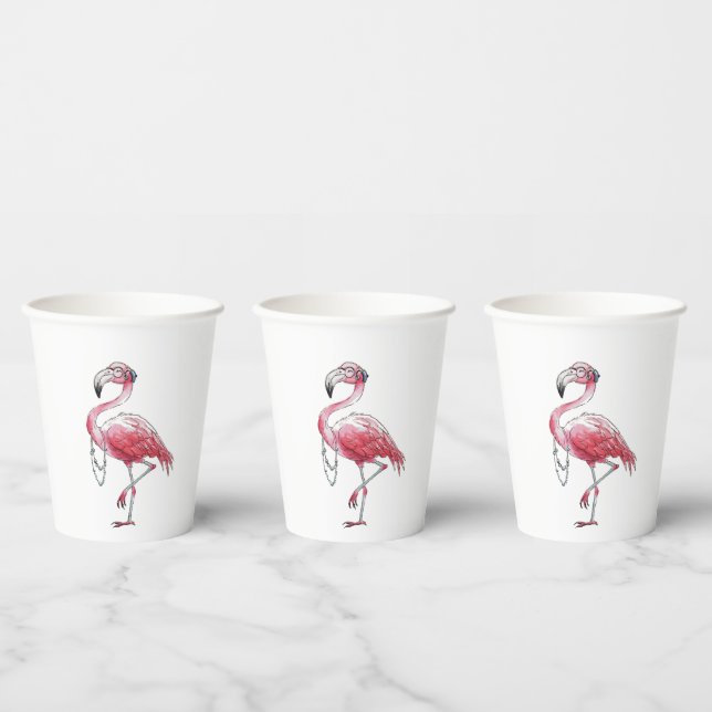 Fabulous Flamingo Paper Cups (Multi)