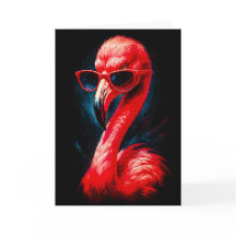 Fabulous Flamingo with Sunglasses Card