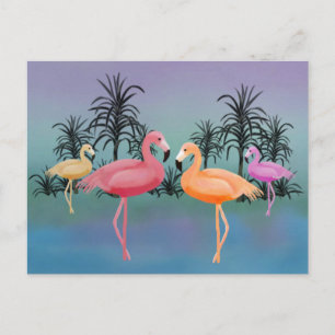 Fabulous Flamingos Postcard