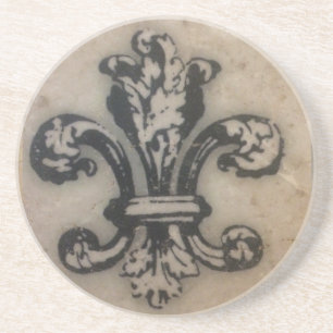 FABULOUS FLEUR DE LIS VINTAGE PRINT COASTER