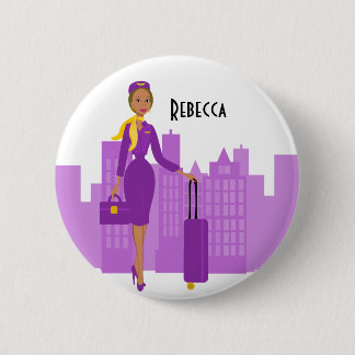 Fabulous Flight Attendant 6 Cm Round Badge