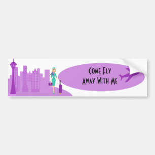 Fabulous Flight Attendant Bumper Sticker