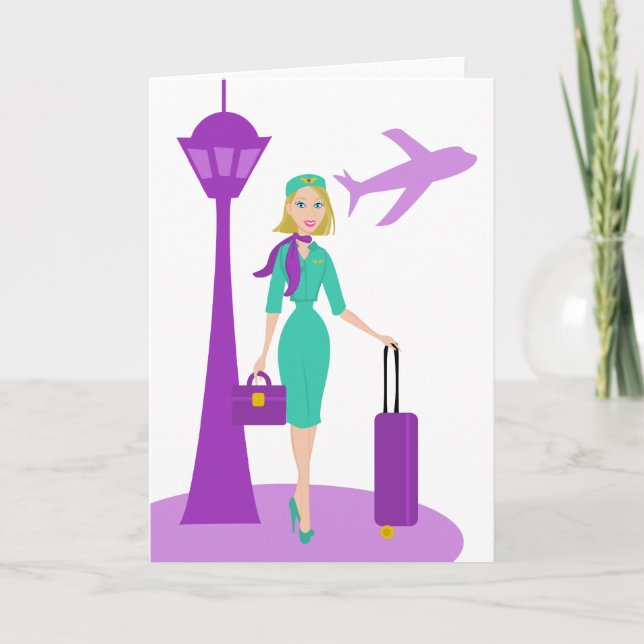 Fabulous Flight Attendant Card (Front)
