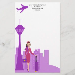 Fabulous Flight Attendant Stationery