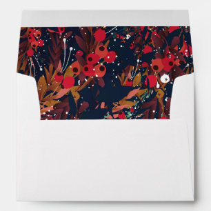 Fabulous Floral Botanicals Holiday Card Envelope