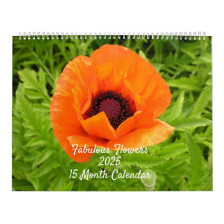 Fabulous Flowers 15 Month Calendar
