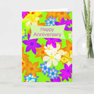Fabulous flowers anniversary for a couple card