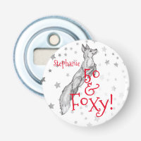 Fabulous Foxy 50th Birthday Black White Red Fox