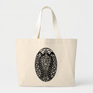 Fabulous French Peacocks Totebag Large Tote Bag