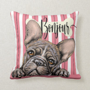Fabulous Frenchie French Bulldog Throw Pillow