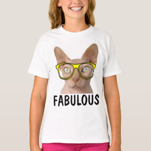 FABULOUS Funny Kids SPHYNX  Cat t-shirts