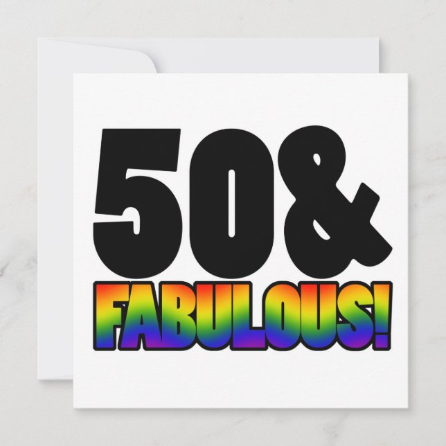Fabulous Gay 50th Birthday Card (Front)
