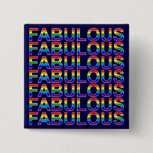 Fabulous Gay Pride Button