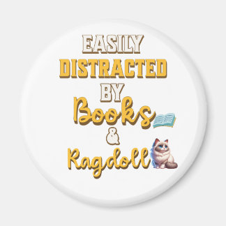 Fabulous gift for those who love books and cats magnet