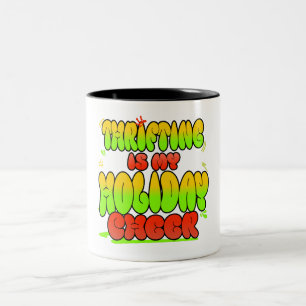 Fabulous gift for those who love thrifting Two-Tone coffee mug