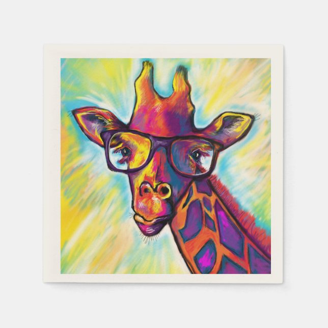 Fabulous Giraffe Cocktail Napkins (Front)